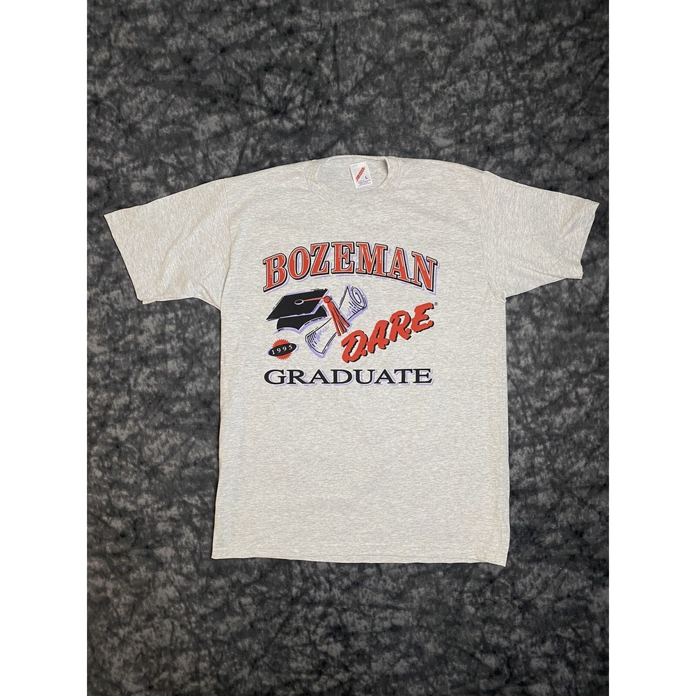 Vintage DARE GRADUATE TShirt Mens Size L Promo Tee 80s 90sJerzees Tag Bozeman
